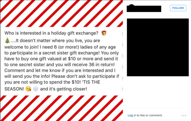 Gift Exchange Scam same as Illegal Gambling